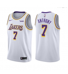 Men Los Angeles Lakers Carmelo Anthony Association Edition White 2021 Stitched NBA Jersey