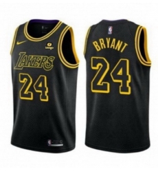 Men's Los Angeles Lakers #24 Kobe Bryant Black Stitched Basketball Jersey