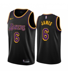 Women Los Angeles Lakers 6 LeBron James Black Women NBA Swingman 2020 21 Earned Edition Jersey