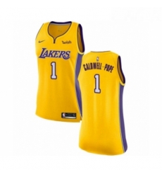 Womens Los Angeles Lakers 1 Kentavious Caldwell Pope Authentic Gold Home Basketball Jersey Icon Edition 