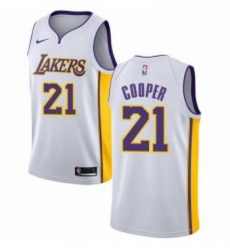 Womens Nike Los Angeles Lakers 21 Michael Cooper Swingman White NBA Jersey Association Edition