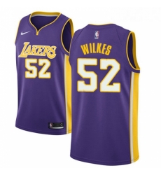 Womens Nike Los Angeles Lakers 52 Jamaal Wilkes Swingman Purple NBA Jersey Statement Edition