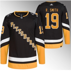 Men Pittsburgh Penguins 19 Reilly Smith Black Stitched Jerseys