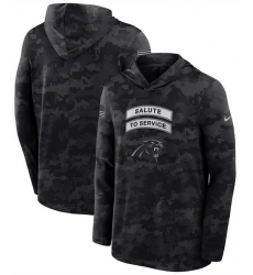Men Carolina Panthers Black 2026 Salute to Service Sideline Lightweight Hoodie Dri FIT Long Sleeve Top Men Carolina Panthers Black 2026 Salute to Service Sideline Lightweight Hoodie Dri FIT Long Sleeve Top