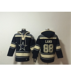 Men Dallas Cowboys  88 CeeDee Lamb Navy Ageless Must Have Lace Up Pullover Hoodie