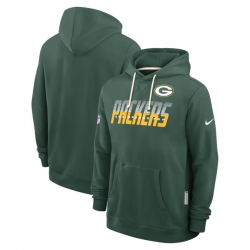 Men Green Bay Packers Green Sideline Standard Issue Top Prospect Dri FIT Hoodie
