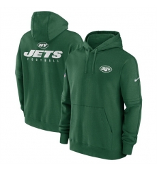 Men New York Jets Green Sideline Club Fleece Pullover Hoodie