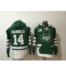 Men Nike New York Jets Sam Darnold #14 NFL Winter Thick Hoodie