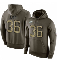 NFL Nike Philadelphia Eagles 36 Jay Ajayi Green Salute To Service Mens Pullover Hoodie