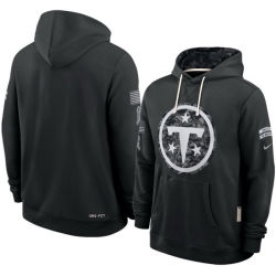 Men Tennessee Titans Black 2026 Salute to Service Sideline Dri FIT Pullover Hoodie