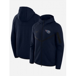 Men Tennessee Titans Navy Tech Fleece Full Zip Windrunner Hoodie