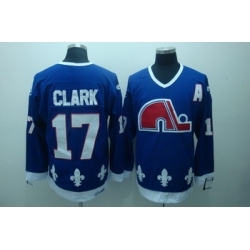 Quebec Nordiques 17 Clark Blue Jerseys CCM