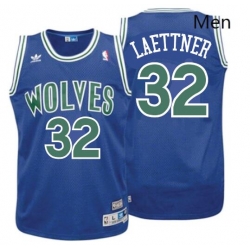 Men Christian Laettner Minnesota Timberwolves Wolves Blue Adidas Jersey