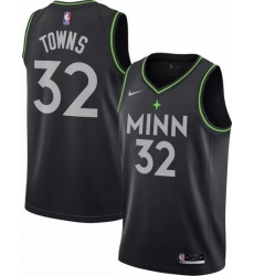 Men Minnesota Timberwolves Karl-Anthony Towns 32 2020-21 City Edition  Swingman Jersey