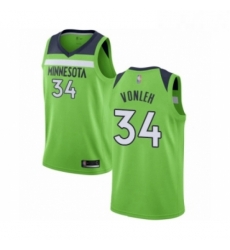 Mens Minnesota Timberwolves 34 Noah Vonleh Authentic Green Basketball Jersey Statement Edition 