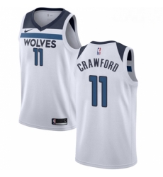 Mens Nike Minnesota Timberwolves 11 Jamal Crawford Swingman White NBA Jersey Association Edition 