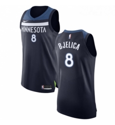 Mens Nike Minnesota Timberwolves 8 Nemanja Bjelica Authentic Navy Blue Road NBA Jersey Icon Edition 