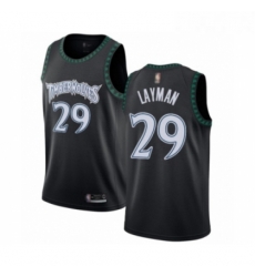 Womens Minnesota Timberwolves 29 Jake Layman Swingman Black Hardwood Classics Jersey 