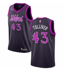 Womens Nike Minnesota Timberwolves 43 Anthony Tolliver Swingman Purple NBA Jersey City Edition 