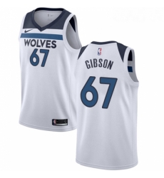 Womens Nike Minnesota Timberwolves 67 Taj Gibson Swingman White NBA Jersey Association Edition 