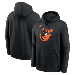 Men Baltimore Orioles Black Cooperstown Collection Logo Club Pullover Hoodie