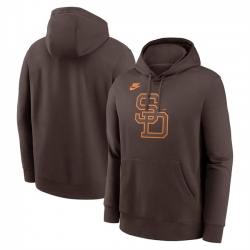 Men San Diego Padres Brown Cooperstown Collection Logo Club Pullover Hoodie