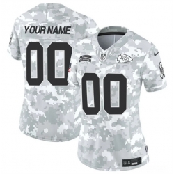 Women Kansas City Chiefs Active Player Custom 2024 F U S E Arctic Camo Salute To Service Limited Stitched Football Jersey