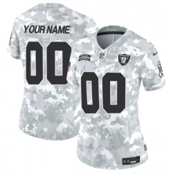 Women Las Vegas Raiders Active Player Custom 2024 F U S E Arctic Camo Salute To Service Limited Stitched Jersey