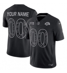 Men Los Angeles Rams Active Player Custom Black F U S E  2026 Salute to Service Limited Stitched Football Jersey