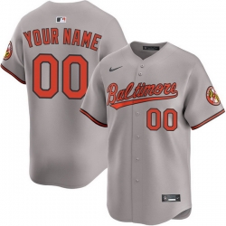 Men Women Youth Toddler BALTIMORE ORIOLES Gray Custom Stitched Jersey