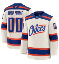 Men Women Youth Edmonton Oilers Fanatics Alternate Premium Custom Jersey Light Beige Men Women Youth Edmonton Oilers Fanatics Alternate Premium Custom Jersey Light Beige