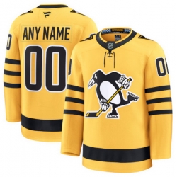 Men Women Youth Pittsburgh Penguins Fanatics Alternate Premium Custom Jersey Gold