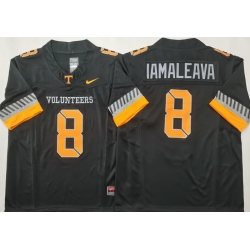 Men Tennessee Volunteers Black #8 Nico IAMALEAVA White F U S E Stitched NCAA Jersey