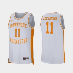 Men Tennessee Volunteers Kyle Alexander White Retro Performance College Basketball Jersey