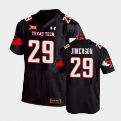 Men Texas Tech Red Raiders Kendell Jimerson Replica Black Football Team Jersey