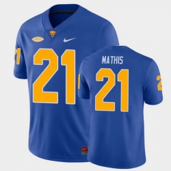 Men Pitt Panthers Damarri Mathis College Football Royal Game Jersey