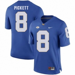 Women Pittsburgh Panthers #8 Kenny Pickett Blue NCAA Football Jersey