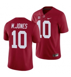 Alabama Crimson Tide Mac Jones Game Crimson College Football Jersey