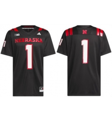 Men Nebraska Cornhuskers Active Player Custom Black Stitched Football Jersey