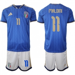 Italy 2026 FIFA World Cup Soccer Jersey Blue #11 MALDINI
