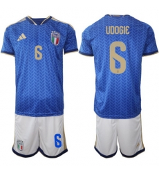 Italy Home Blue Soccer Jersey 0007