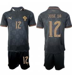 Portugal 2026 FIFA World Cup Soccer Jersey Black #12 JOSE SA Portugal 2026 FIFA World Cup Soccer Jersey Black #12 JOSE SA