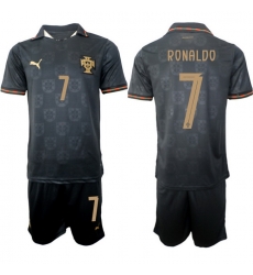 Portugal 2026 FIFA World Cup Soccer Jersey Black #7 RONALDO Portugal 2026 FIFA World Cup Soccer Jersey Black #7 RONALDO
