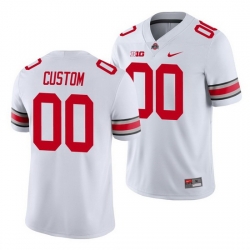 Ohio State Buckeyes Custom White College Football Jersey