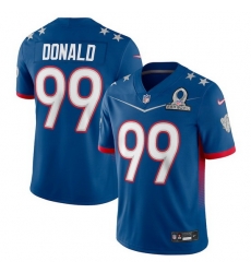 Men 2022 NFL Pro Bowl Los Angeles Rams #99 Aaron Donald NFC Blue Jersey