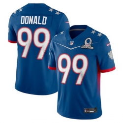 Men 2022 NFL Pro Bowl Los Angeles Rams 99 Aaron Donald NFC Blue Jersey