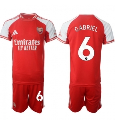 Men Arsenal 2026 Soccer Jerseys Red #6 GABRIEL