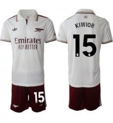 Men Arsenal 2026 Soccer Jerseys White #15 KIWIOR Men Arsenal 2026 Soccer Jerseys White #15 KIWIOR
