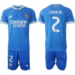 Men Real Madrid 2026 Soccer Jerseys Blue #2 CARVAJAL