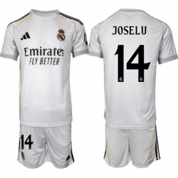 Men Real Madrid 2026 Soccer Jerseys White #14 JOSELU